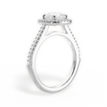Jeanne Cushion Cut Lab Grown Diamond Platinum Engagement Ring - View 3