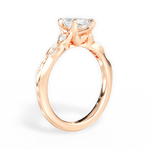 Cassie Marquise Cut Lab Grown Diamond 18Kt Rose Gold Engagement Ring - View 3
