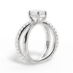 Jennifer Emerald Cut Lab Grown Diamond Platinum Engagement Ring - View 3