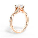 Geraldine Princess Cut Lab Grown Diamond 18Kt Rose Gold Engagement Ring - View 2
