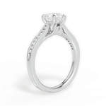 Elena Heart Cut Lab Grown Diamond Platinum Engagement Ring - View 3