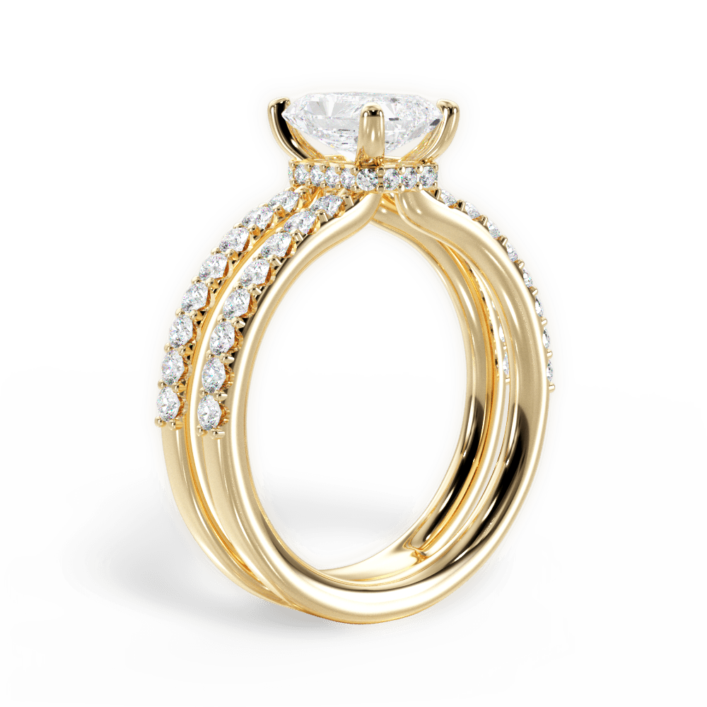 Christie Radiant Cut Lab Grown Diamond 18Kt Yellow Gold Engagement Ring - View 2