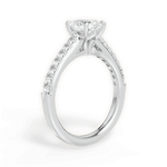 Elizabeth Oval Cut Lab Grown Diamond Platinum Engagement Ring - View 4