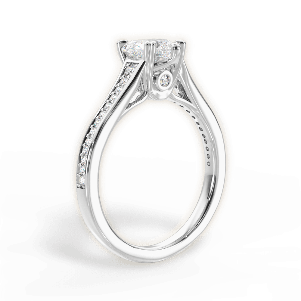 Delia Heart Cut Lab Grown Diamond 14Kt White Gold Engagement Ring - View 2