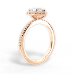 Joanne Heart Cut Lab Grown Diamond 18Kt Rose Gold Engagement Ring - View 4