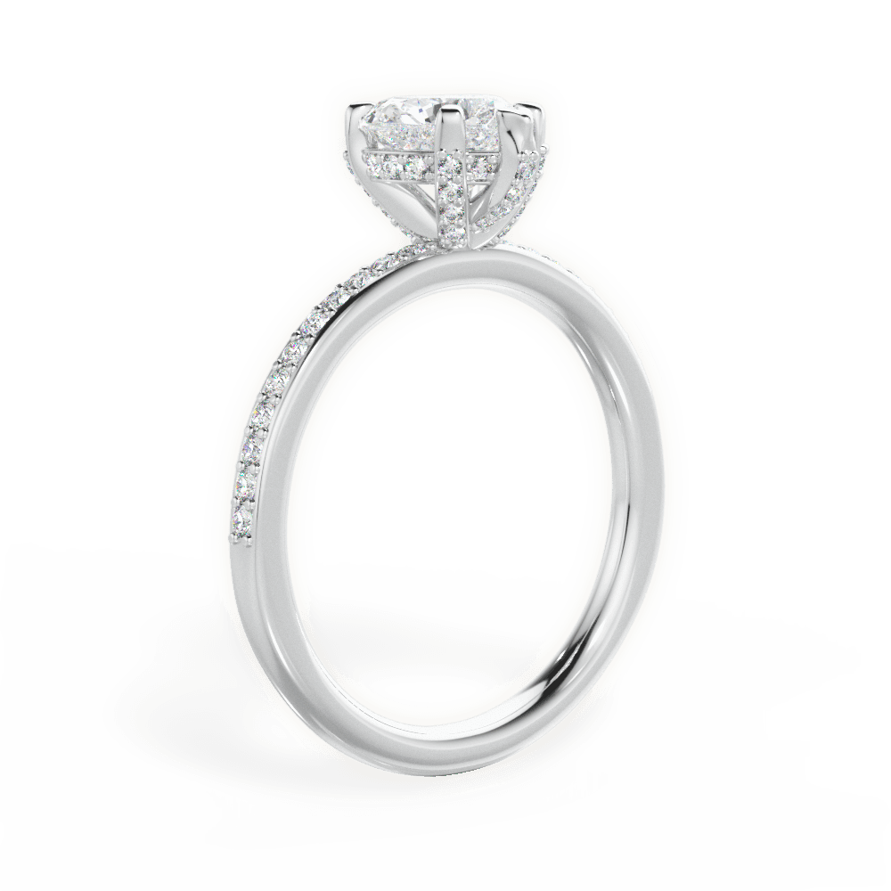 Janice Heart Cut Lab Grown Diamond 14Kt White Gold Engagement Ring - View 4