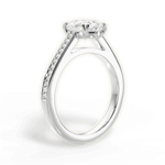 Denise Oval Cut Lab Grown Diamond Platinum Engagement Ring - View 2