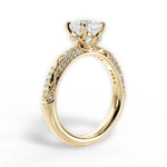 Josephine Cushion Cut Lab Grown Diamond 18Kt Yellow Gold Engagement Ring - View 2