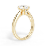 Dolores Oval Cut Lab Grown Diamond 18Kt Yellow Gold Engagement Ring - View 2