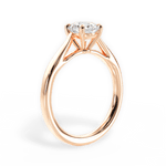 Angie Round Cut Lab Grown Diamond 18Kt Rose Gold Engagement Ring - View 4