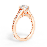 Leslie Round Cut Lab Grown Diamond 18Kt Rose Gold Engagement Ring - View 2
