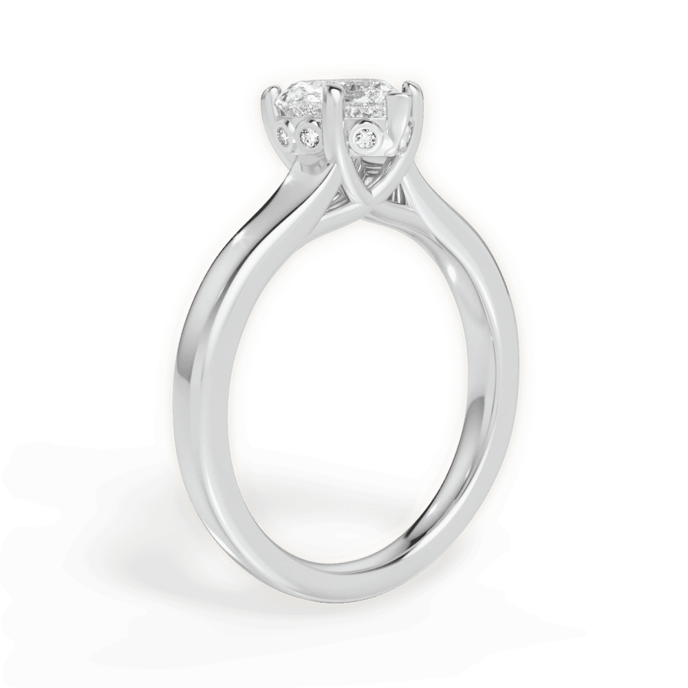 Carol Heart Cut Lab Grown Diamond Platinum Engagement Ring - View 2
