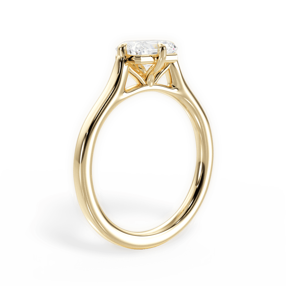 Bernadette Radiant Cut Lab Grown Diamond 18Kt Yellow Gold Engagement Ring - View 2