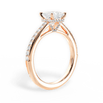 Joan Princess Cut Lab Grown Diamond 18Kt Rose Gold Engagement Ring - View 4