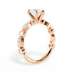 Edith Heart Cut Lab Grown Diamond 18Kt Rose Gold Engagement Ring - View 4