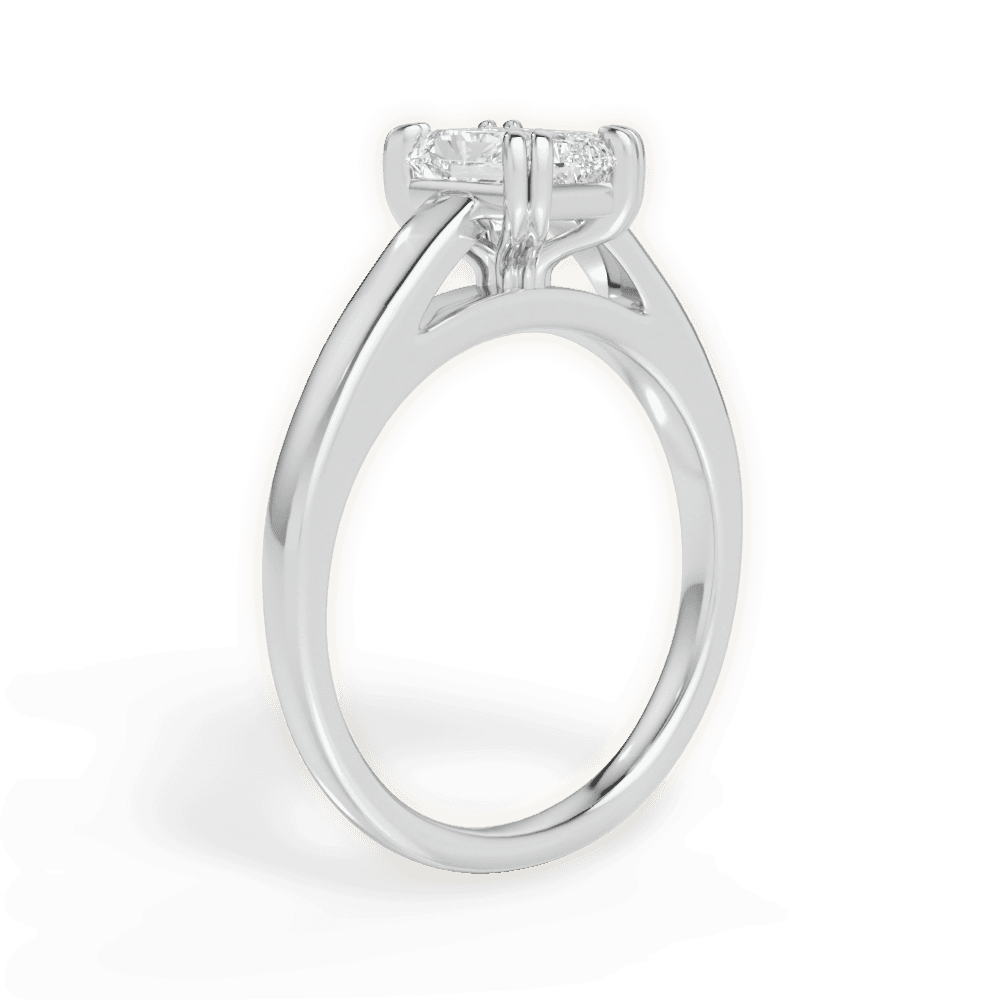 Anna Radiant Cut Lab Grown Diamond 18Kt White Gold Engagement Ring - View 3