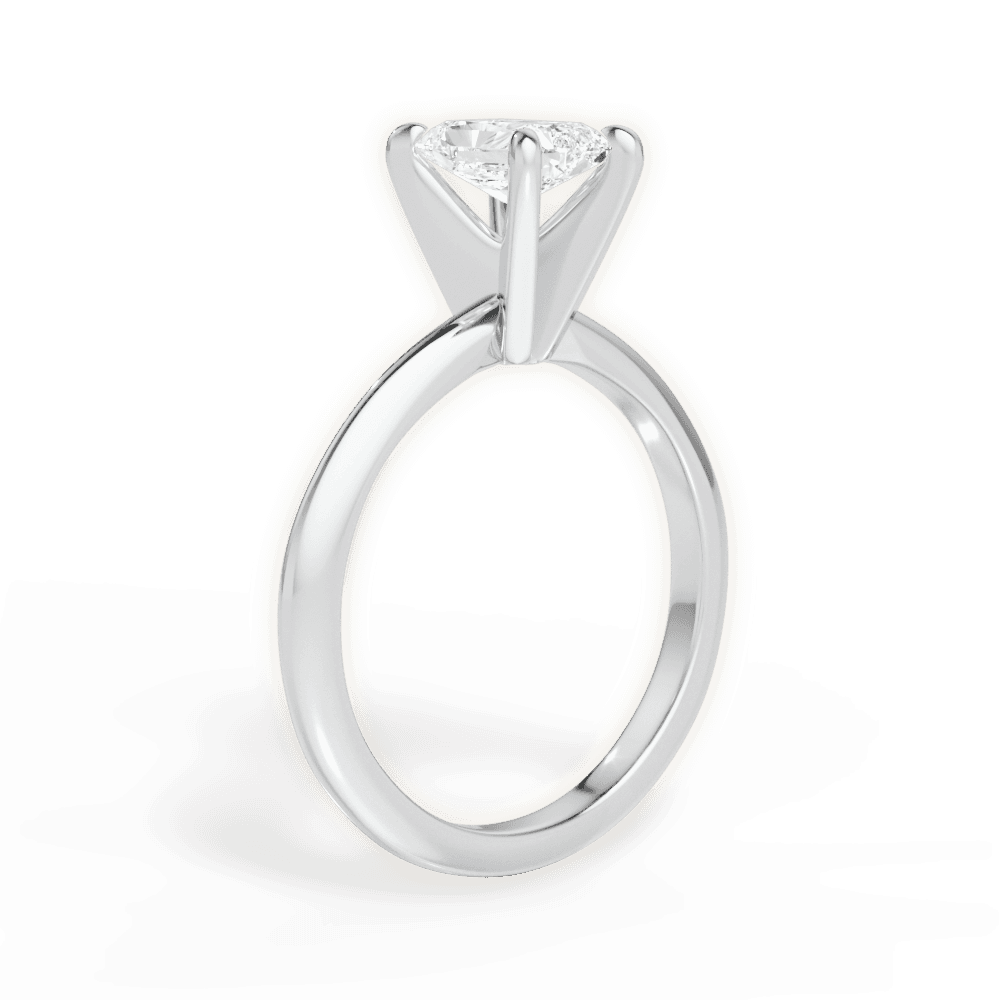 Alicia Radiant Cut Lab Grown Diamond 14Kt White Gold Engagement Ring - View 3