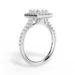 Leah Princess Cut Lab Grown Diamond 14Kt White Gold Engagement Ring - View 3