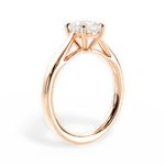 Angie Cushion Cut Lab Grown Diamond 18Kt Rose Gold Engagement Ring - View 3