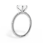Chloe Radiant Cut Lab Grown Diamond Platinum Engagement Ring - View 3