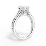 Delia Asscher Cut Lab Grown Diamond Platinum Engagement Ring - View 3