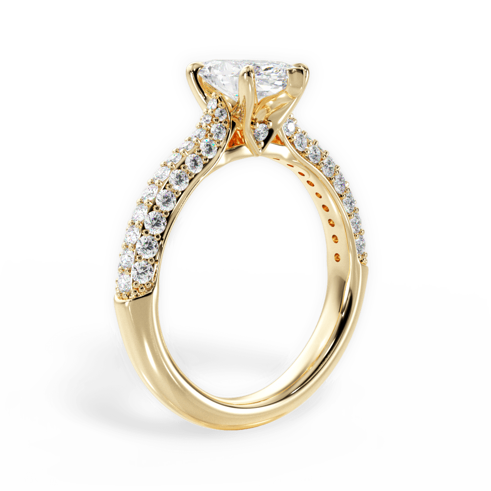 Kira Marquise Cut Lab Grown Diamond 18Kt Yellow Gold Engagement Ring - View 4