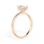 Janice Oval Cut Lab Grown Diamond 18Kt Rose Gold Engagement Ring - View 2