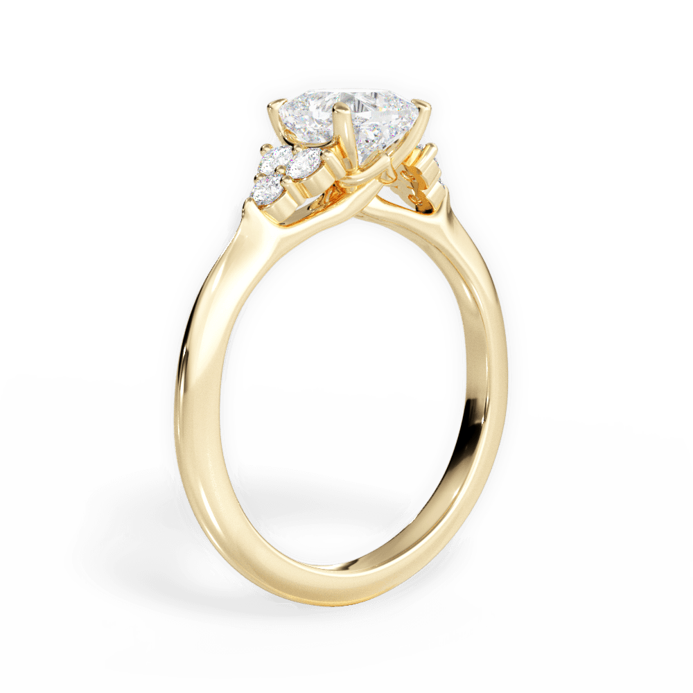 Celeste Cushion Cut Lab Grown Diamond 18Kt Yellow Gold Engagement Ring - View 4