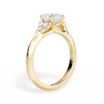 Celeste Cushion Cut Lab Grown Diamond 18Kt Yellow Gold Engagement Ring - View 4