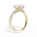 Laura Radiant Cut Lab Grown Diamond 18Kt Yellow Gold Engagement Ring - View 2
