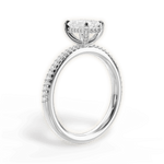 Helen Radiant Cut Lab Grown Diamond Platinum Engagement Ring - View 3