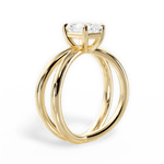 Ada Radiant Cut Lab Grown Diamond 18Kt Yellow Gold Engagement Ring - View 3