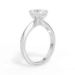 Aria Oval Cut Lab Grown Diamond Platinum Engagement Ring - View 3