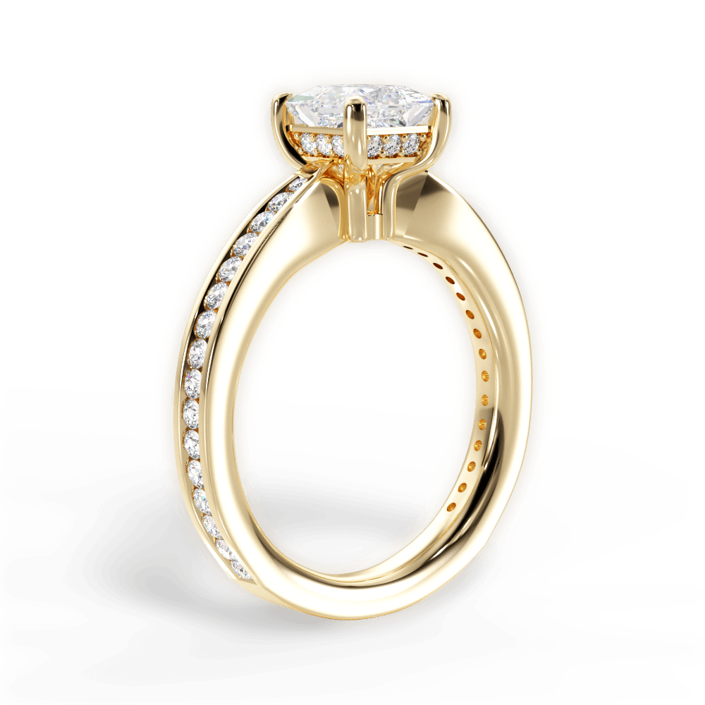Katelyn Princess Cut Lab Grown Diamond 18Kt Yellow Gold Engagement Ring - View 2