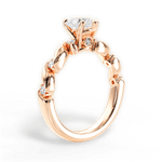 Emma Heart Cut Lab Grown Diamond 18Kt Rose Gold Engagement Ring - View 4
