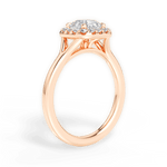 Geneva Asscher Cut Lab Grown Diamond 18Kt Rose Gold Engagement Ring - View 2