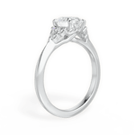 Celeste Oval Cut Lab Grown Diamond 18Kt White Gold Engagement Ring - View 3