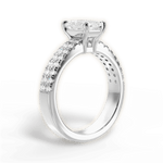 Kayla Radiant Cut Lab Grown Diamond Platinum Engagement Ring - View 4