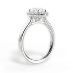 Fiona Oval Cut Lab Grown Diamond 14Kt White Gold Engagement Ring - View 3
