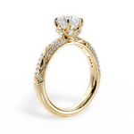Josephine Round Cut Lab Grown Diamond 18Kt Yellow Gold Engagement Ring - View 2