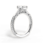 Gabriela Emerald Cut Lab Grown Diamond Platinum Engagement Ring - View 3