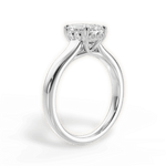 Carol Emerald Cut Lab Grown Diamond 18Kt White Gold Engagement Ring - View 2