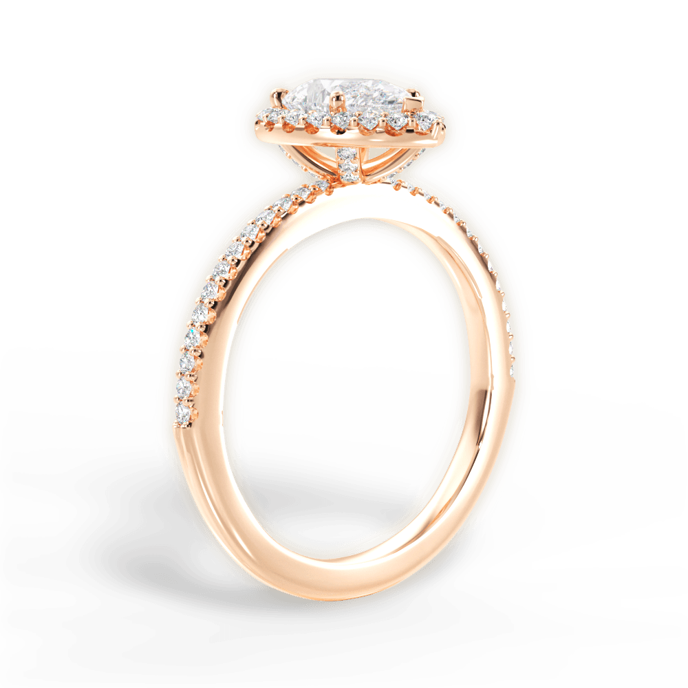 Joanne Pear Cut Lab Grown Diamond 18Kt Rose Gold Engagement Ring - View 2
