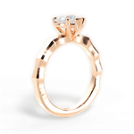 Aaliyah Heart Cut Lab Grown Diamond 18Kt Rose Gold Engagement Ring - View 3