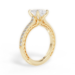 Gilda Princess Cut Lab Grown Diamond 18Kt Yellow Gold Engagement Ring - View 3