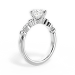 Catherine Princess Cut Lab Grown Diamond 18Kt White Gold Engagement Ring - View 3