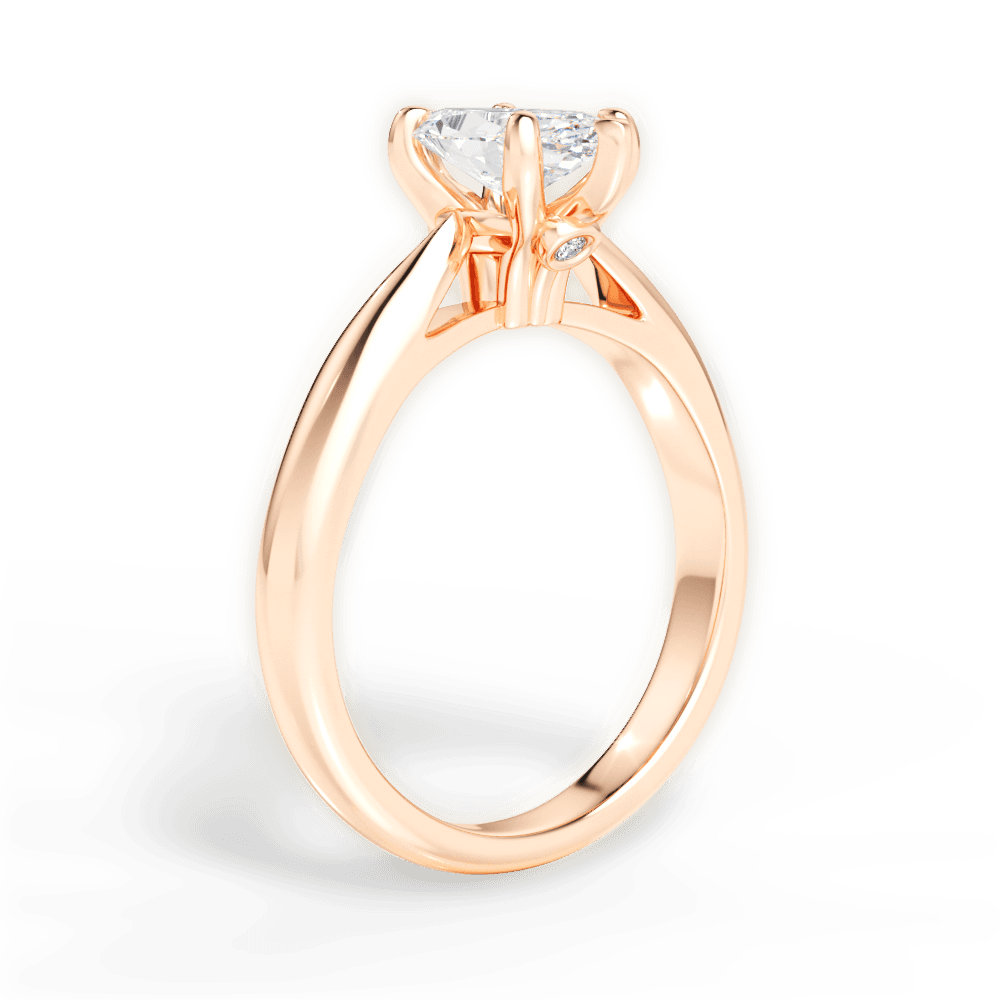 Dolores Marquise Cut Lab Grown Diamond 18Kt Rose Gold Engagement Ring - View 2