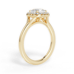 Geneva Cushion Cut Lab Grown Diamond 18Kt Yellow Gold Engagement Ring - View 2