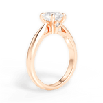 Dolores Oval Cut Lab Grown Diamond 18Kt Rose Gold Engagement Ring - View 2