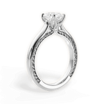 Carrie Oval Cut Lab Grown Diamond 18Kt White Gold Engagement Ring - View 3